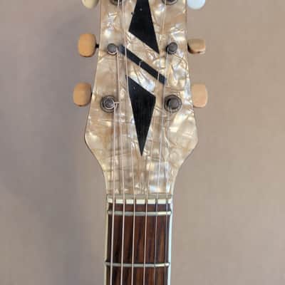 Vintage 1950s Huttl Archtop Acoustic Guitar with Hofner Tailpiece Germany image 11