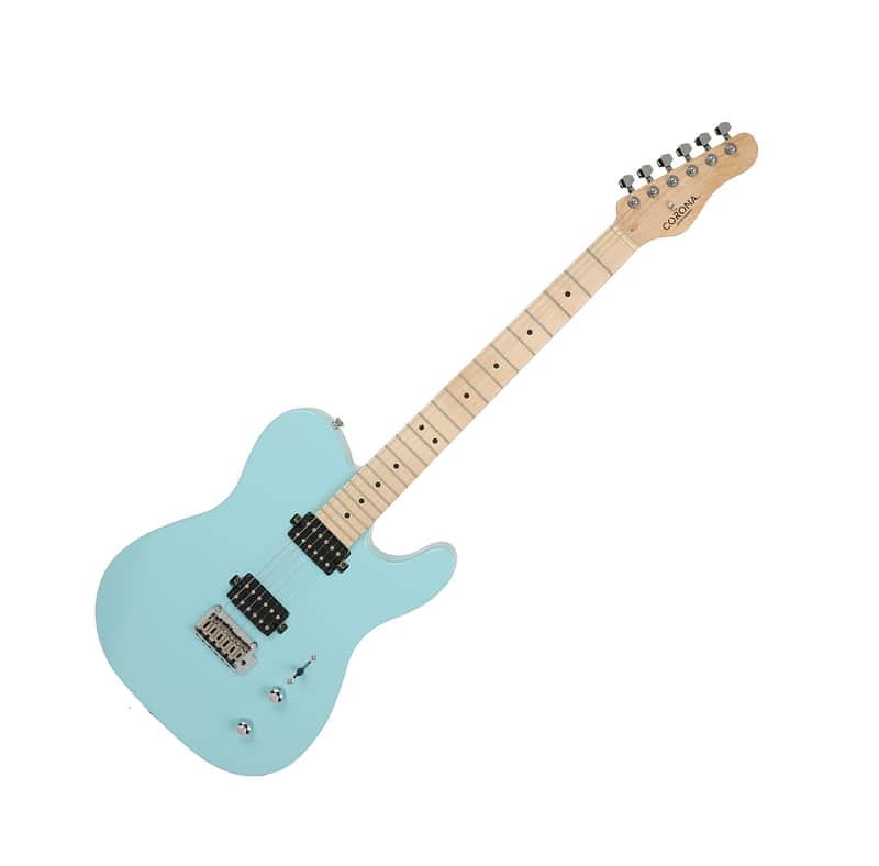 Corona Modern Standard T Daphne Blue Alder Maple Locking Tuner HH Telecaster image 1