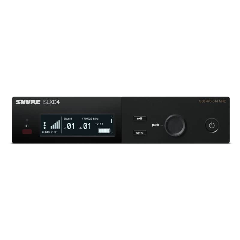 Shure SLXD4-J52 SLX-D WIRELESS RACKMOUNT RECEIVER J52 BAND image 1