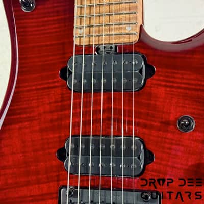 Ernie Ball Music Man JP15-7 7-String Electric Guitar w/ Case - Red Tide image 6