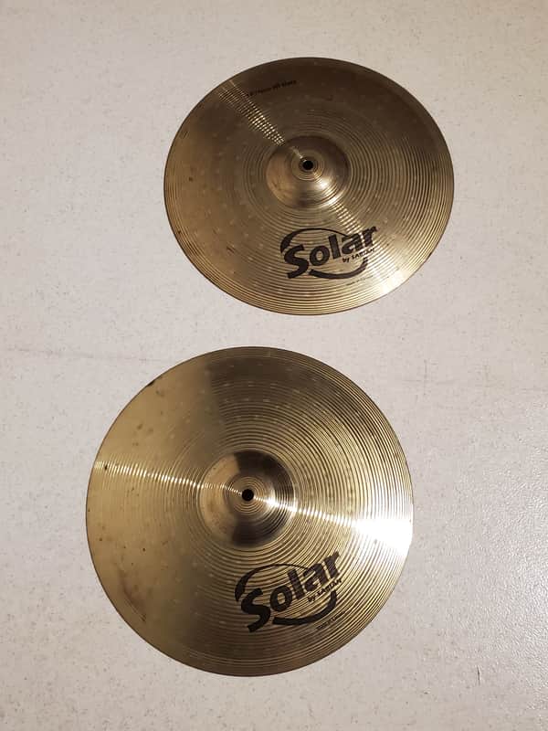2PC Solar Sabian 14"inch Hi Hat Cymbals Set - Save $ image 1