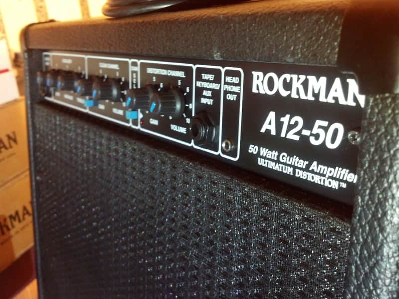 ROCKMAN A12-50 GUITAR AMPLIFIER W/ ULTIMATUM DISTORTION VERY RARE 500 EVER MADE (TOM SCHOLZ -BOSTON image 1