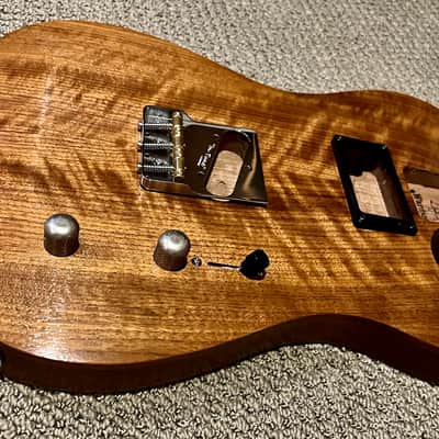 Warmoth Carved-Top Loaded Hollow body  Telecaster body- Walnut image 2