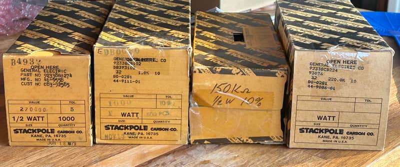 NOS Stackpole Carbon Comp Resistors, WIMA Capacitors & Pilot Lights – 1979/80 USA image 1