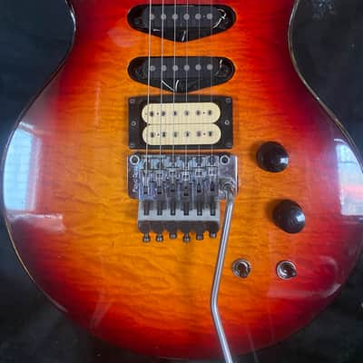 Hamer Steve Stevens model 1986 Cherry sunburst- quilted maple top image 2
