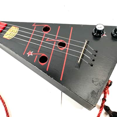 The Singing Treholipee electric ukulele uke ukulele bizarre and strange The Dark One 1969 - Black and Red image 14