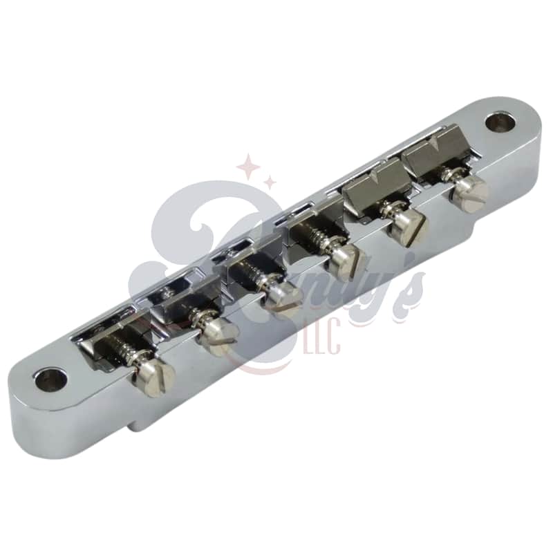 Advanced Plating 1265C Vintage ABR-1 Bridge w/ Notched Titanium Saddles - Fits Gibson® & Heritage®-Chrome image 1