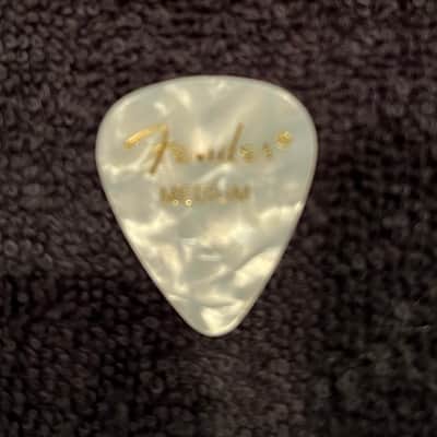 Fender 351 Shape Premium Celluloid Guitar Picks Medium White Moto Set of 5 ZCD image 1