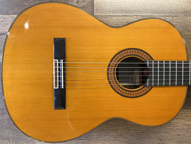 M. Horabe Model 35 Natural Gloss Finish Classical Nylon-String Acoustic Guitar with Case & Cover image 1