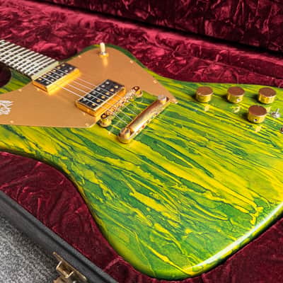 Gibson NR Firebird Custom - Green Marble Drip image 1