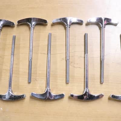 Ludwig USA 4 3/4" Chrome T Rods 8pk Vintage 1960's -70's image 1
