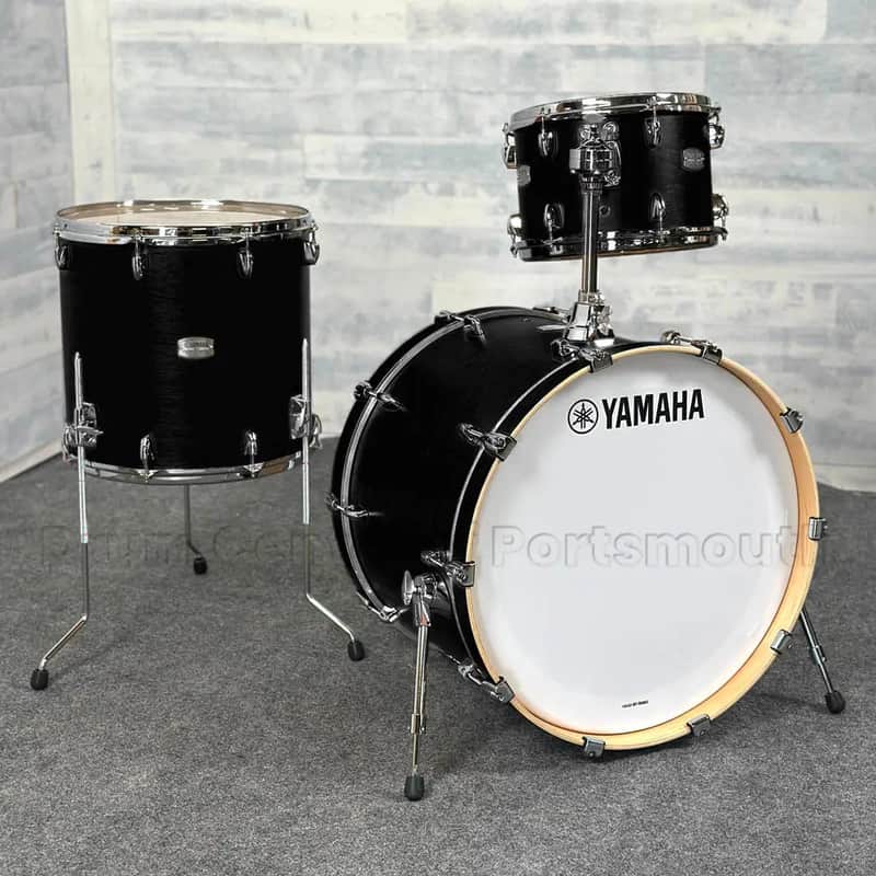 Yamaha Tour Custom Maple 3pc Drum Set 22/12/16 Licorice Satin image 1