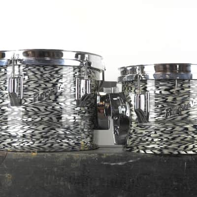 1970s Rogers 6" and 8" Black Onyx Concert Toms image 1