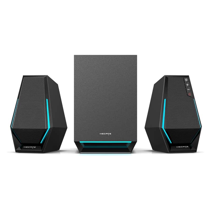Edifier G1500 MAX 2.1 Computer Speakers System, 60W Hecate Gaming Speakers with Subwoofer Line Out, RGB Light, Bluetooth 5.3, USB, Type-C, 3.5mm AUX Input, Black image 1