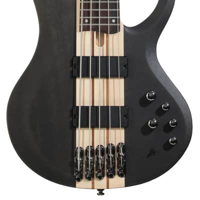 Ibanez BTB Standard BTB605 5-string Bass Guitar - Transparent Gray Flat image 1