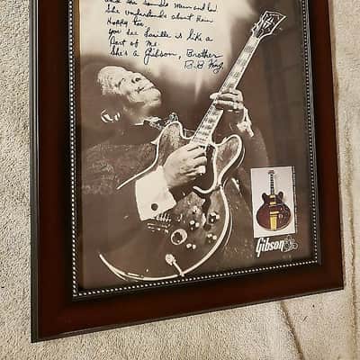 1974 Gibson Guitars Color Promotional Ad Framed B.B. King Lucille Original