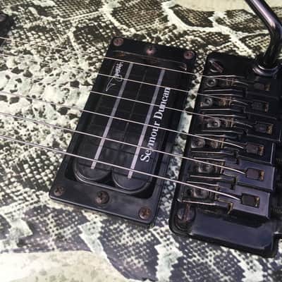 Dean Stealth Snakeskin Dime Razorback RARE Electric Guitar w/ Hard Shell Case image 3