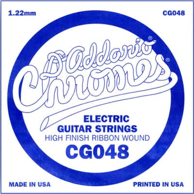 D'Addario CG048 Flat Wound Electric Guitar Single String .048