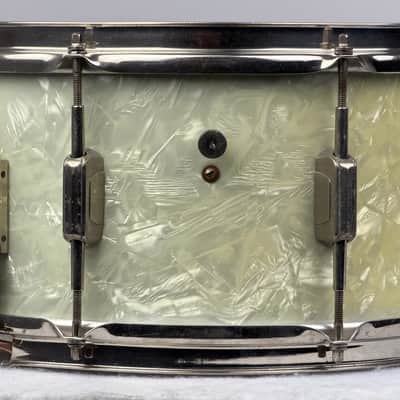 Ludwig WFL 7x14" Twin Strainer 30's Snare Drum - White Marine Pearl image 3