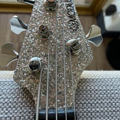 Modulus RevOLite Jazz 5 String Fretless 2024 - Blue/Silver Flake image 5