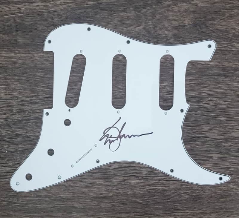 Eric Johnson Signed Fender Pickguard Fender 2022 White image 1