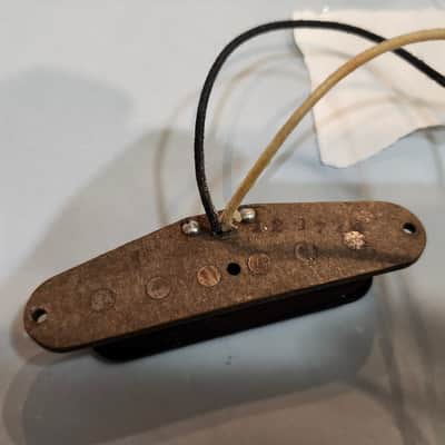 FENDER STRATOCASTER PICKUP late 1970s grey bottom rewound, meter read 5.98 image 4