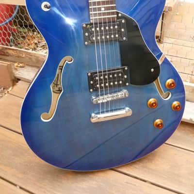 Oscar Schmidt OE-30 Delta King  Deep Blue Archtop image 1