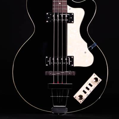 Hofner Ignition PRO Club 4-String Bass, Transparent Black, Teacup knobs image 1