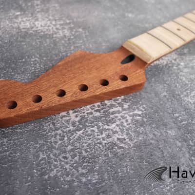 S Style Mahogany Neck flame Maple Board Stainless Steel Jescar Frets, S Type 22 Frets Guitar Replacement And Gadget image 3