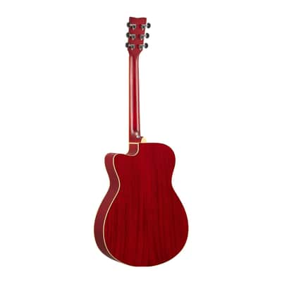 Yamaha TransAcoustic Concert Cutaway 6-String Acoustic-Electric Guitar (Right-Handed, Ruby Red) image 3
