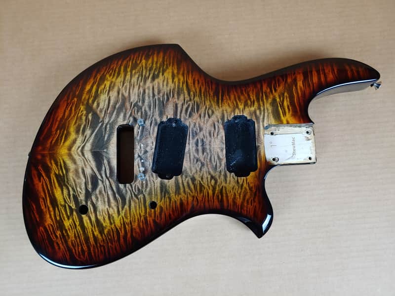 WARMOTH Z SWAMP ASH & MAPLE BODY - Bengal Burst/Black | Reverb