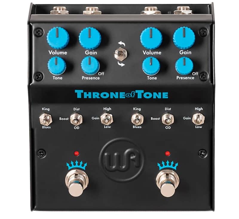 Warm Audio Warm Audio WA-TOT Throne Of Tone Dual-Sided British-Amp-Inspired Overdrive Effects Pedal  NEW - Black and Blue image 1