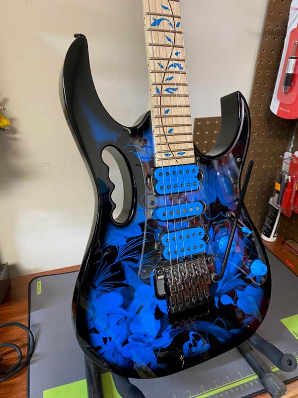 Ibanez JEM77P-BFP Steve Vai Signature 2015 - Present - Blue Floral Pattern image 1