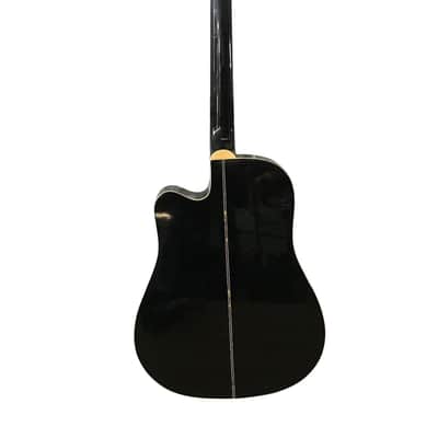 Black Folk Acoustic Guitar Body with Maple Wood Neck and Rosewood Fingerboard image 4