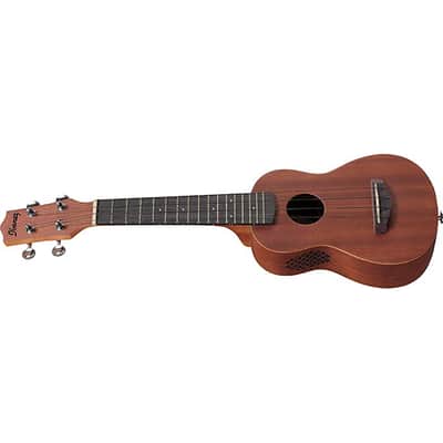 Mint Ibanez UKS100 Soprano Size Uke Ukulele, Sapele Body w/ Purpleheart Fretboard image 2