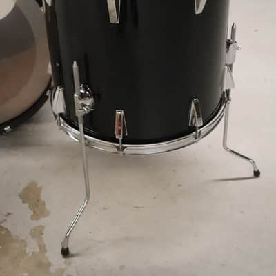 Yamaha Stage Series 4pc Black Drum Kit Set 12/13/16/22" Vintage 1980's image 19