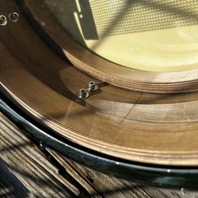 Custom made Snare Drum 12” x 5” Maple Snare 2025 - Distressed Retro Blue Venetian Plaster image 15