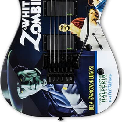 ESP LTD KH-WZ White Zombie Kirk Hammett Signature Electric Guitar, Ebony Fingerboard, White Zombie Graphic image 1