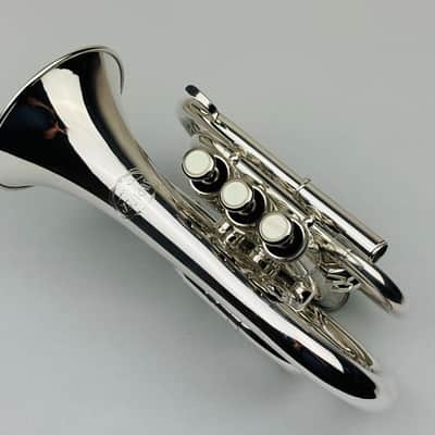Jupiter JPT-416 Bb Pocket Trumpet that is Silver Plated and in Mint Condition! image 23