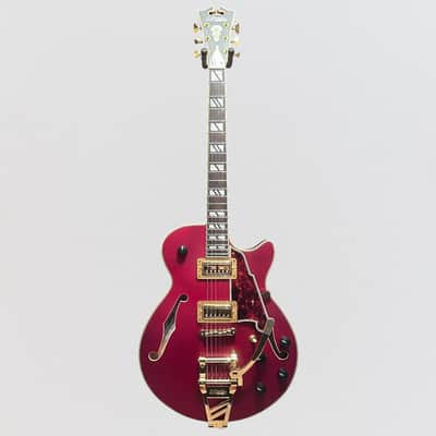 D'Angelico Deluxe Bob Weir SS 3 Semi-Hollow Electric Guitar - Satin Trans Wine image 10
