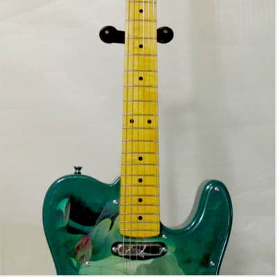 Bullfighter D133 - TL Series Electric Guitar - Lotus/Dark Green Color with Flower Graphic image 3