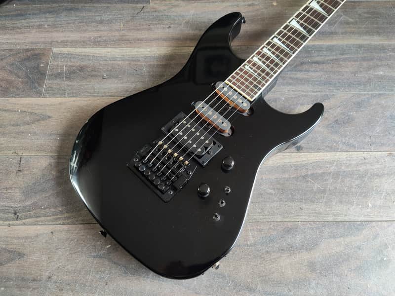 Hurricane by Morris HSS Superstrat w/Kahler (Black) | Reverb