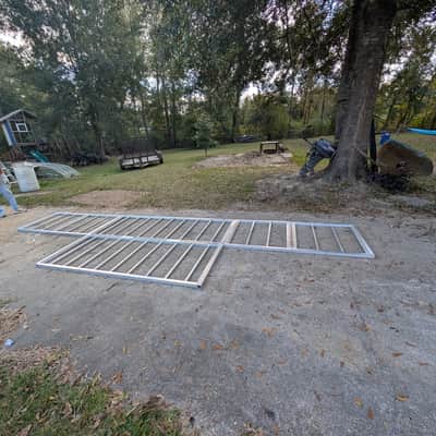 Custom Fabricated stage 6 x 8 drum riser with attaching wings 2025 - Aluminum/ carpet image 2