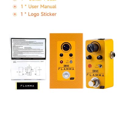 FLAMMA FC07 Overdrive Pedal - Vintage Overdrive Effect, Warm/Hot Modes, Mini Analog Guitar Pedal, True Bypass image 8