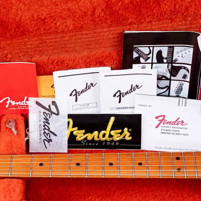1997 Fender American Vintage '57 Stratocaster Sunburst w/ Hangtags, Tweed Case image 23