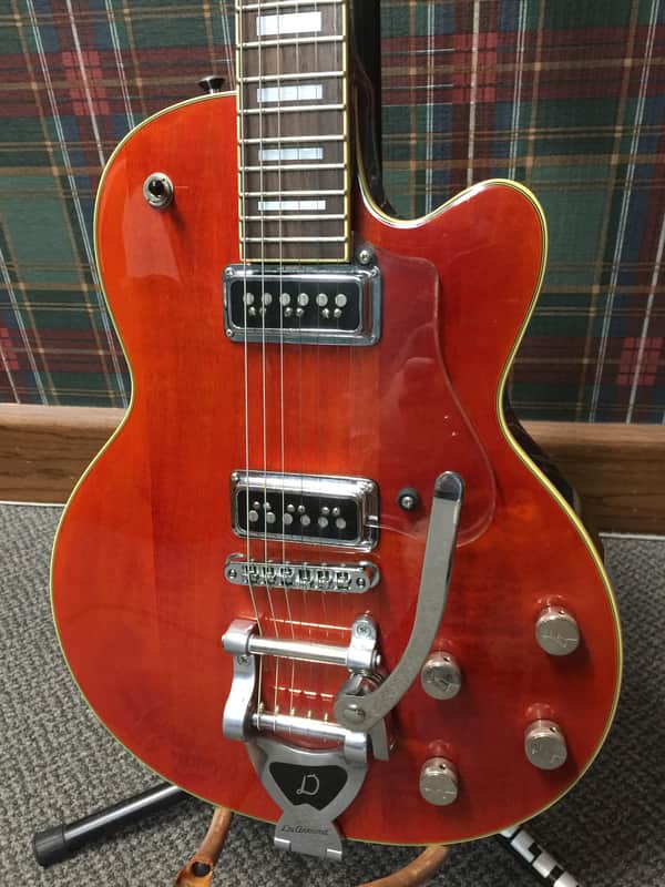 DeArmond Tennessee Orange M77-T with Bigsby & Gretsch Hard Shell Case image 1