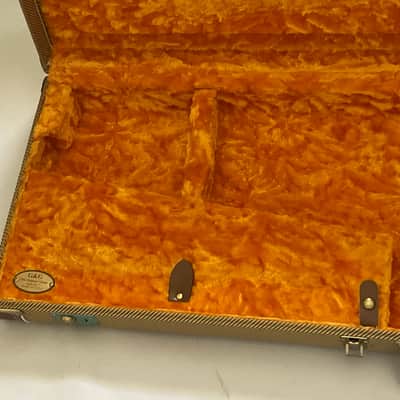 2004 G&G Fender USA Deluxe Stratocaster Telecaster 50th Anniversary Hardshell Guitar Case Orange Interior image 20