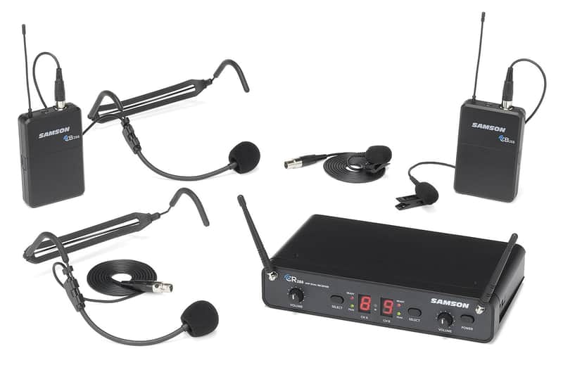 Samson Concert 288 Dual-Channel UHF Wireless Lavalier Mic Presentation System - I Band (518-566 MHz) image 1