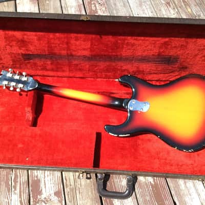 1966 Mosrite Ventures Model MK 1 Sunburst vintage with original case image 6
