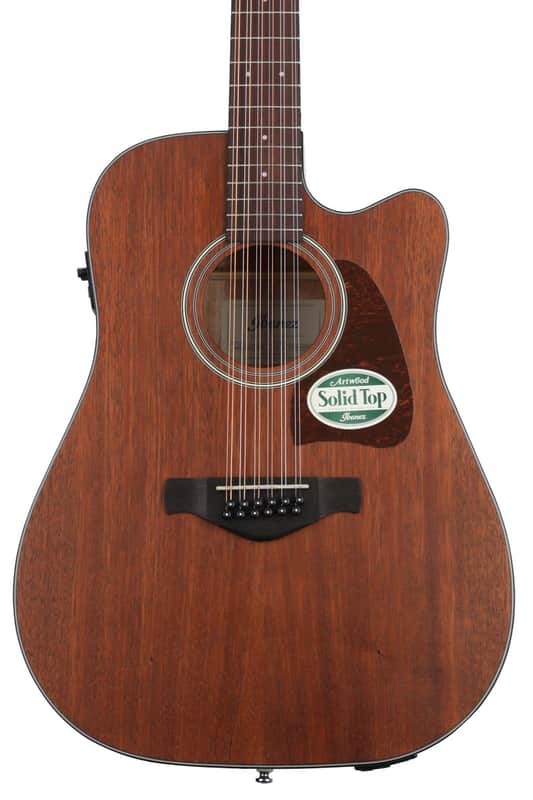 Ibanez AW5412CE 12-string Acoustic-electric Guitar - Open Pore Natural image 1